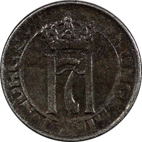NORWAY Haakon VII Iron 1918 1 ORE WWI Issue SCARCE KM# 367a  (20 835)
