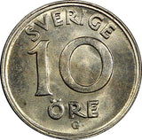 Sweden Gustaf V (1907-1950) Nickel-Bronze 1940 G 10 Öre UNC KM# 795 (22 076)