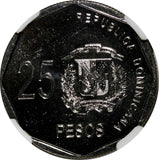 DOMINICAN REPUBLIC 2010 25 Pesos NGC MS64 Gregorio Luperón GEM BU  KM# 107(013)