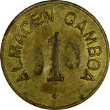 COSTA RICA  Bronze Cafe De Costa Rica Token ALMAGEN GAMBOA.1 Gajuela "GI" 25mm