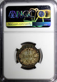Germany-Empire Wilhelm II Silver 1908 D 1 Mark NGC UNC  Munich TONED KM14 (001)