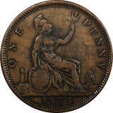 Great Britain Victoria (1837-1901) 1873 1 Penny Toned KM# 749.2 (20 574)