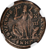 ROMAN Licinius II as CAESAR AD 317-324 BI NUMMUS /JUPITER w Victory EAGLE NGC(3)