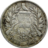 Guatemala Silver 1898  2 Reales 24 mm  KM# 167 (22 652)