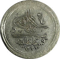 Turkey Mahmud II (1808-1839) Silver AH1223//6 (1813) Kurush aUNC KM# 560 (18303)