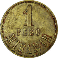 GUATEMALA 1 Peso - Miramar.Coffee Harvester Token."KOCH. HAGMANN Y CA." 33,6mm