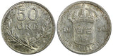 Sweden Gustaf VI Silver 1955 TS 50 Ore UNC KM# 825 (22 003)