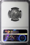 Italy 1942 R XX 20 Centesimi NGC UNC DETAILS MAGNETIC REEDED EDGE KM# 75b (131)