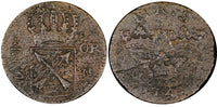 Sweden Frederick I Copper 1720 1/2 Öre 24mm KM# 380 (21 367)