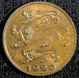 ESTONIA Bronze 1929 1 Sent UNC RED-BROWN KM# 10 (23 944)