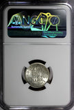 GREAT BRITAIN George VI Silver 1940 6 Pence NGC AU58  KM# 852 (216)