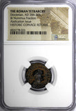ROMAN.Diocletian AD 284-305 BI Nummus Fraction Rev.Providentia  NGC (026)