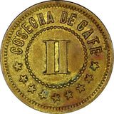 GUATEMALA Bronze Token.II Cosecha de Cafe.Finca la Soledad Xolhuitz UNLIST. RARE