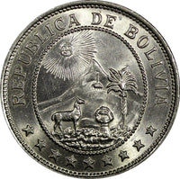 Bolivia Copper-Nickel 1939 50 Centavos KM# 182 ( 21 989)