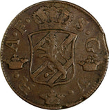 SWEDEN Adolf Frederick Copper 1762 S.M. 2 Ore SCARCE KM# 461(15 684)