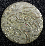 LIVONIA Riga CARL XI of Sweden Silver 1660 Solidus Off Center KM#55 (23 105)