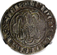 ITALY Kingdom of Sicily Frederic IV (1355-1377) 1 Pierreale NGC AU50 MIR#194(5)