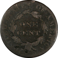 US Copper 1822 Coronet Head Large Cent 1C (17 075)
