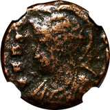 ROMAN Constantinian Dynasty AE3/4 Nummus AD 330-340 / She-Wolf &Twins NGC (112)