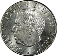 SWEDEN Gustaf VI Silver 1952-1968 TS 1 Krona UNC/BU KM# 826 RANDOM PICK (1 COIN)