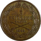 Sweden Oscar I Copper 1844 2/3 Skilling Mintage-266,000 aUNC KM# 658 (18 471)