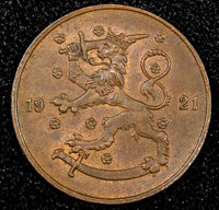 FINLAND Copper 1921 5 Penniä  UNC KM# 22 RANDOM PICK  (1 COIN)