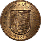 Jersey Elizabeth II Bronze 1966 1/12 Shilling Norman Conquest KM# 26 (19 194)