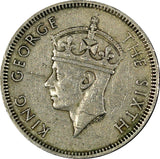 Hong Kong George VI Copper-Nickel 1951  50 Cents KM# 27.1 (21 625)