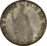 Peru Silver 1836 CUZco B 4 Reales Cuzco mint Toned KM# 151.1 (20 391)