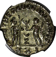 Roman Maximian,AD286-310 BI Silvered Aurelianianus/Victory From Jupiter NGC AU/8