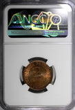 Portugal Bronze 1920 2 Centavos NGC MS63 RB  3 YEARS TYPE KM# 568 (013)