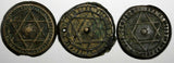 Morocco Sidi Mohammed IV LOT OF 3 COINS AH1285(1869) 4 Fulus Marrakesh C166.2(9)