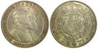 SWEDEN Oscar II Silver 1907 EB 2 Kronor Golden Wedding Anniversary KM# 776 (125)