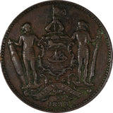 British North Borneo Bronze 1888 H 1 Cent 	Heaton's Mint, Birmingham KM# 2 (395)