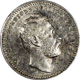Sweden Carl XV Adolf Silver 1861 ST 10 Öre Mintage-579,000 aUNC KM# 710 (20 486)