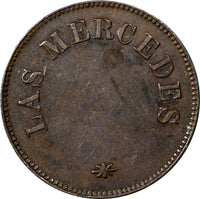 Guatemala Copper Nd (c - 1890) Finca Las Mercedes V I J Token 25 mm Rulau Gma337