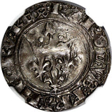 FRANCE Charles VI the Mad (1380-1422)  Floret NGC AU DETAILS D-387a (038)