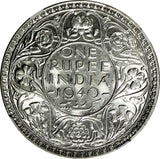 India-British George VI Silver 1940 (B) Rupee NGC MS62 Mint Luster KM# 556 (056)