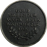 GERMANY Iron Medal 1916 In Eiserner Zeit For Honor Word War One 40mm  (18 366)