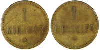 Guatemala Brass Token ND (c.1876) 1 REAL  MIRAMAR O. BLEULER  24mm Clark-257(s)