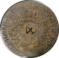 FRANCE Louis XV (1715-1774) Silver 1/10 Ecu Counterstamp "4" GadR# 292 (22 180)