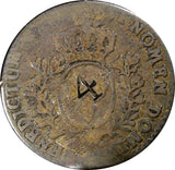 FRANCE Louis XV (1715-1774) Silver 1/10 Ecu Counterstamp "4" GadR# 292 (22 180)