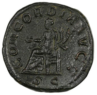 ROMAN.ROME OTACILIA SEVERA, WIFE OF PHILLIP I (AD244-49)AE SESTERTIUS/CONCORDIA