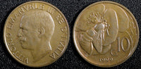 ITALY Vittorio Emanuele III Bronze 1929 R 10 Centesimi UNC KM# 60 (23 886)