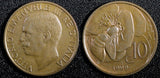 ITALY Vittorio Emanuele III Bronze 1929 R 10 Centesimi UNC KM# 60 (23 886)
