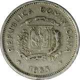 Dominican Republic Copper-nickel 1983 5 Centavos Sanchez and Mella KM# 59 ( 974)