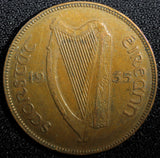 Ireland Republic Bronze 1935 1 Penny Hen with chicks KM# 3 (23 700)