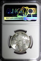 GREAT BRITAIN George V Silver 1915 Florin 2 Shillings NGC  AU58 KM# 817 (115)