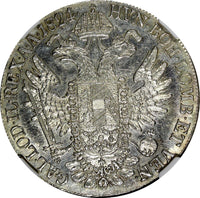 Austria Franz I Silver 1824 B 1 Taler Kremnitz Mint NGC AU Details KM# 2162 (7)