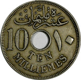 Egypt OCCUPATION COINAGE Hussein Kamil AH1335/1917-H 10 Milliemes KM316 (18 602)